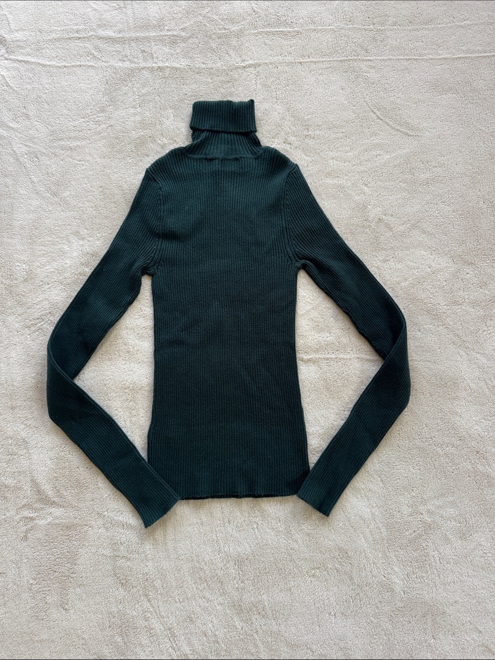 Express Ribbed Turtleneck Sweater - Dark Green